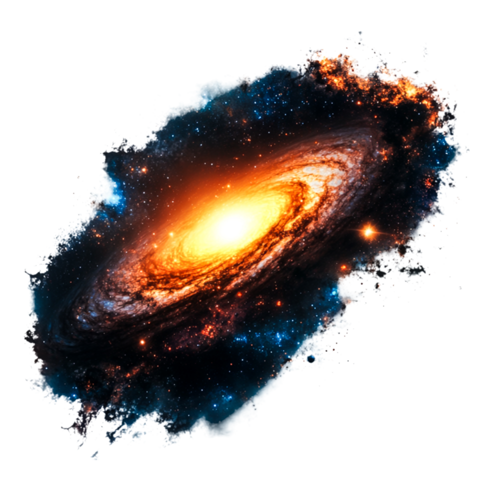 Colorful Spiral Galaxy with Stars and Cosmic Dust in Space png