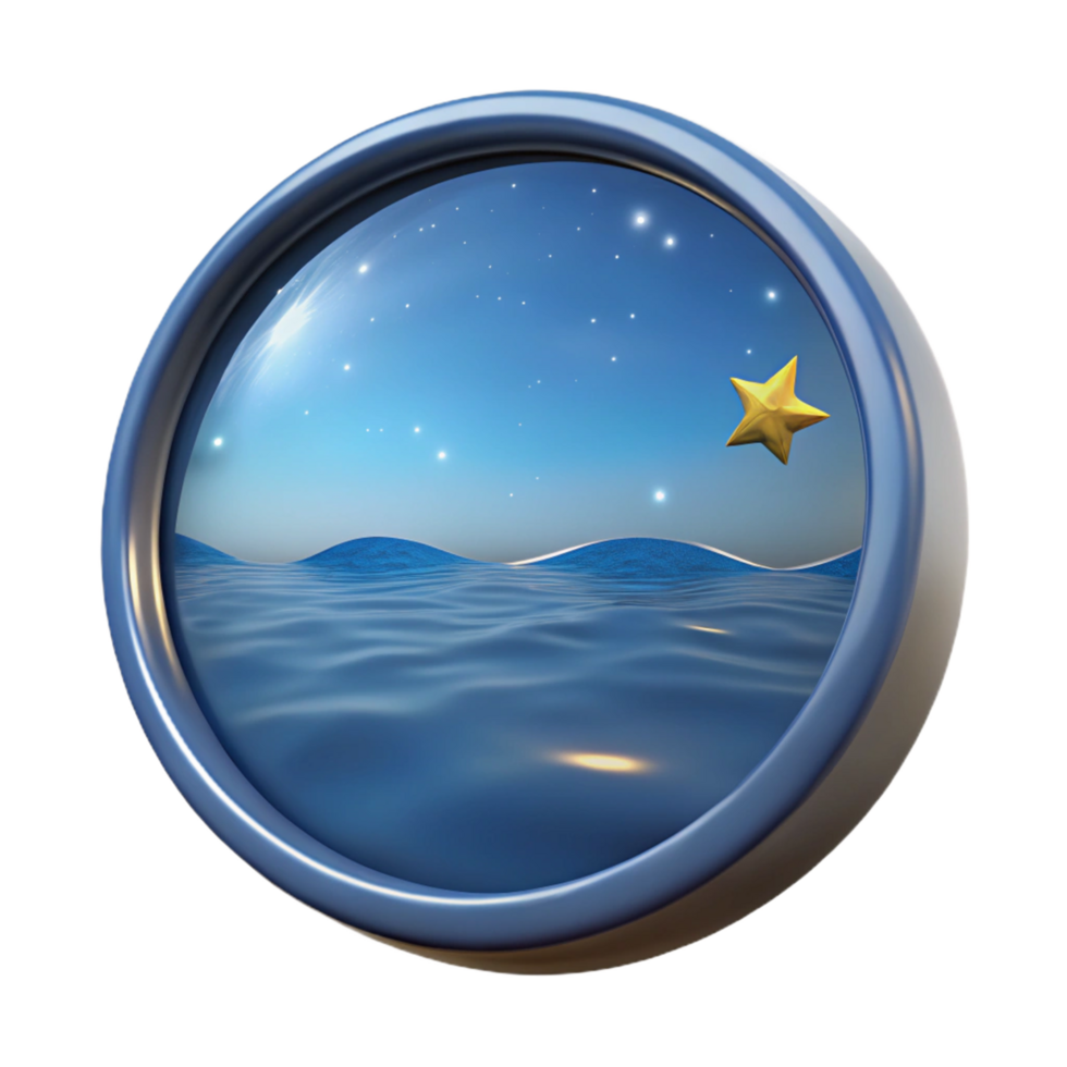 Celestial Sea A Dreamlike View of Ocean and Stars png