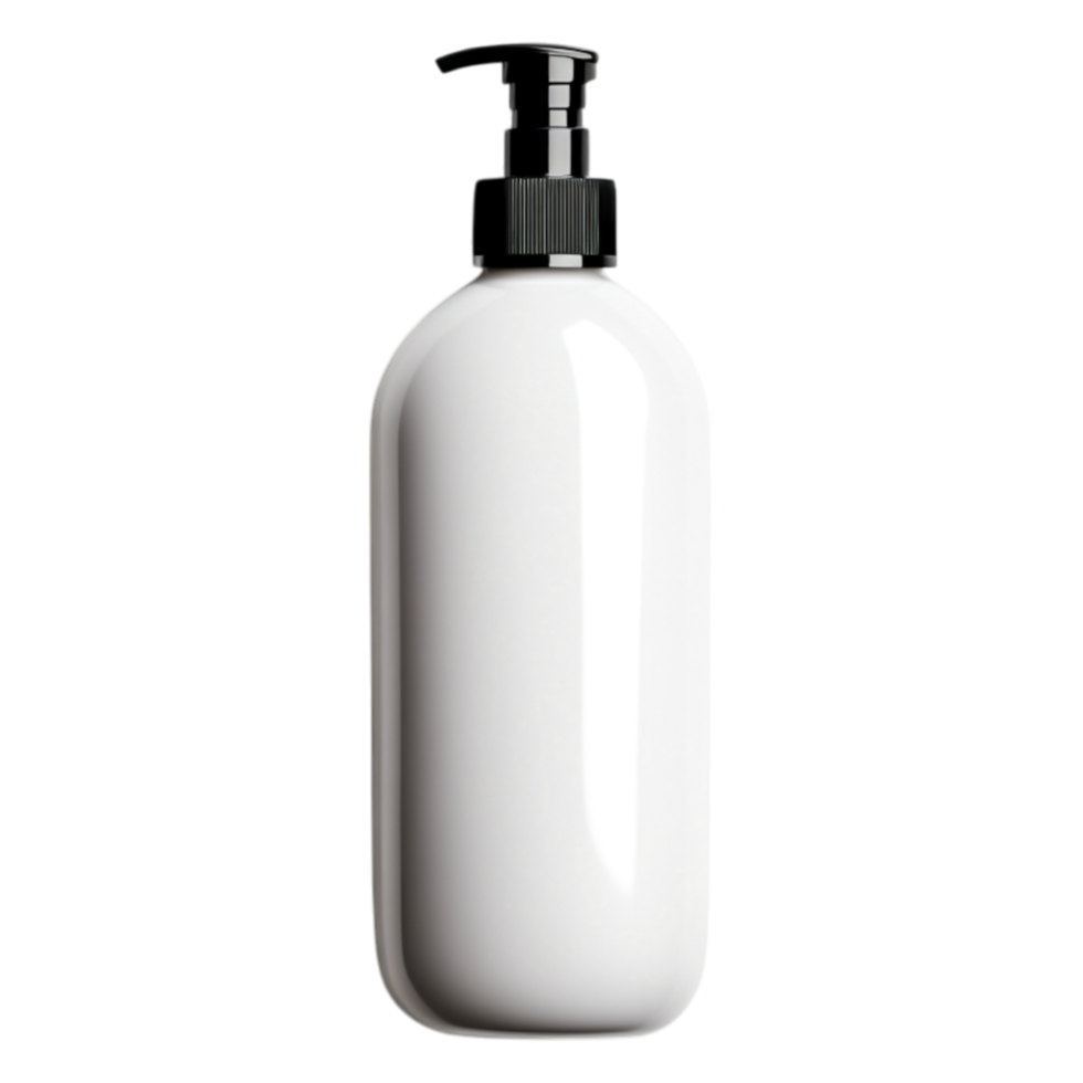 Empty Lotion Bottle with Pump Dispenser on png