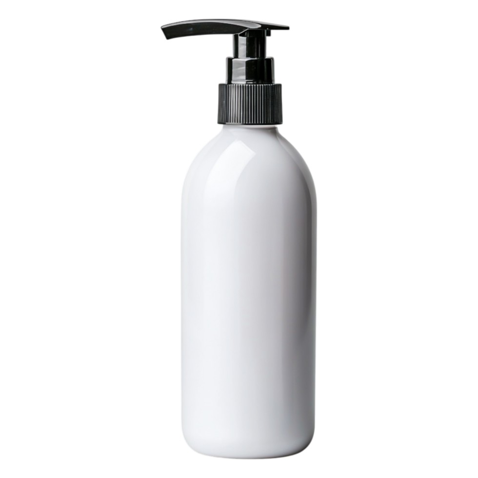 White Pump Bottle for Lotions, Creams or Liquid Products Display png