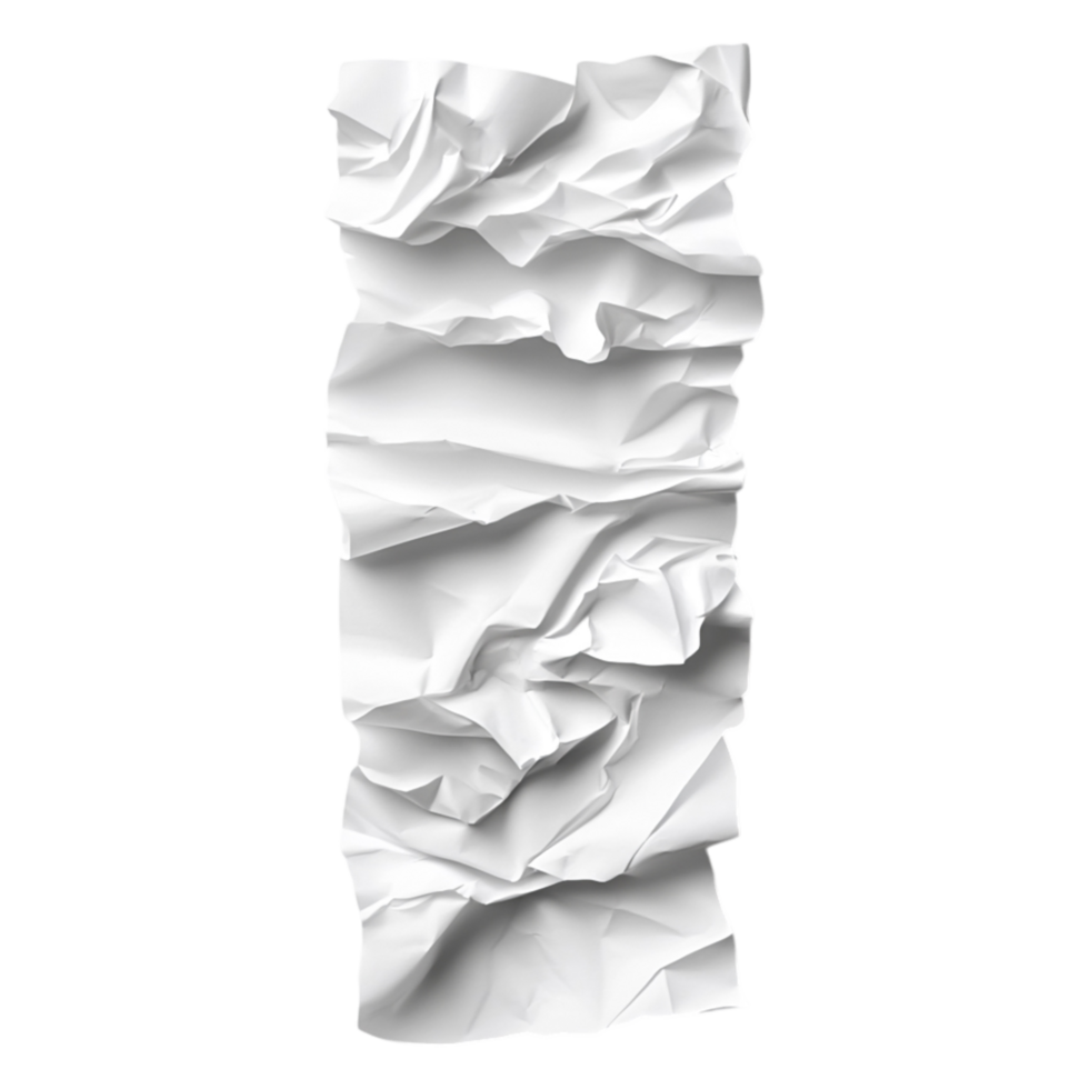 Crumpled White Paper Textured Background for Creative Projects png