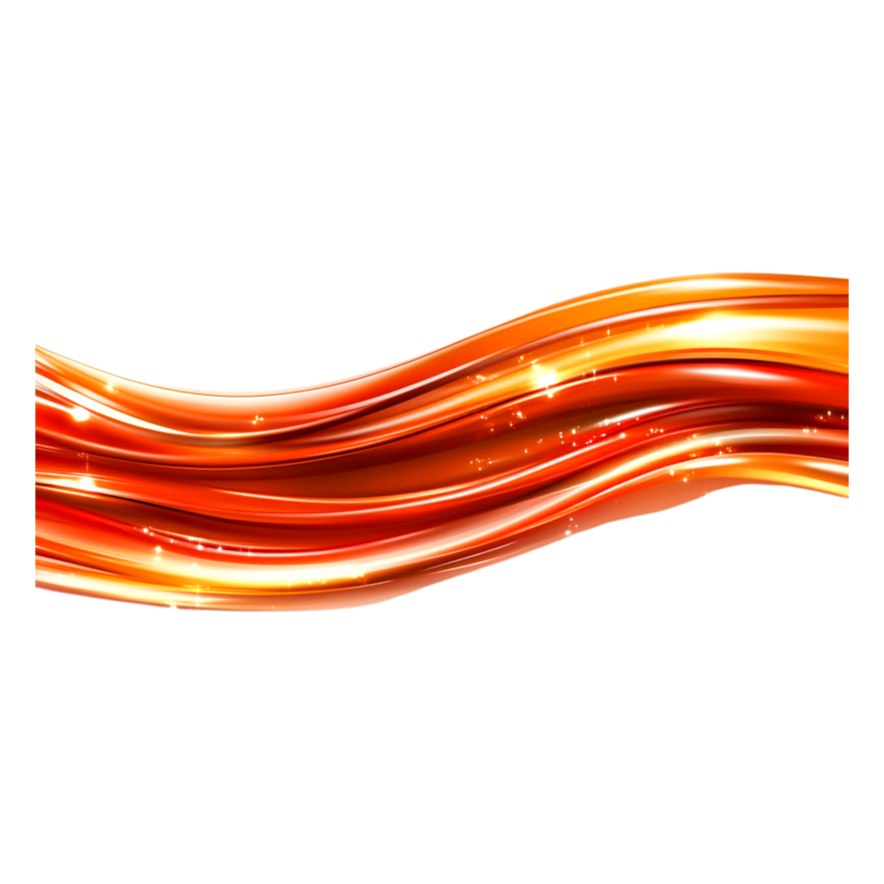 Vibrant Red and Orange Waves with Sparkles Background Design png