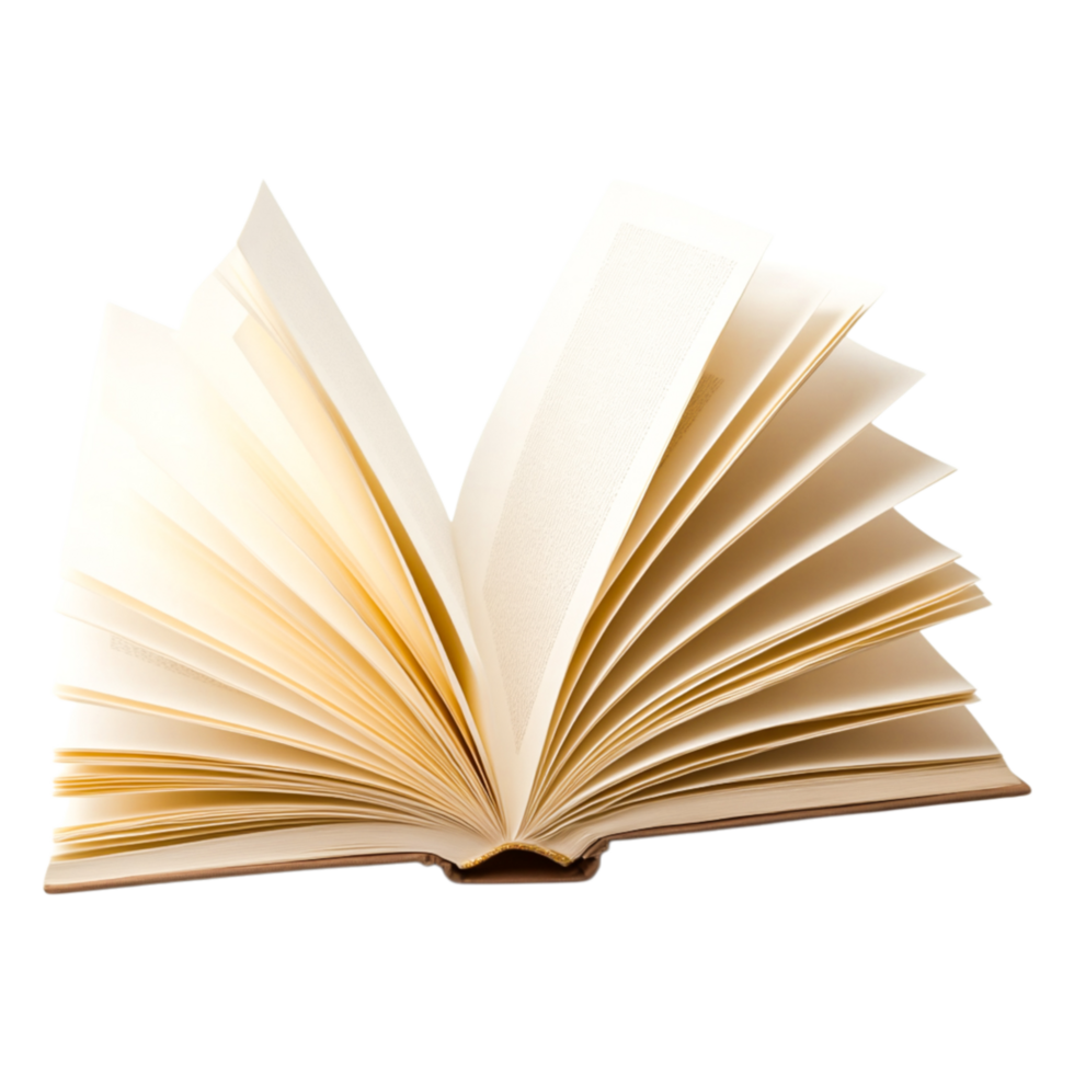 Open Book with Pages Fanned Out on a png