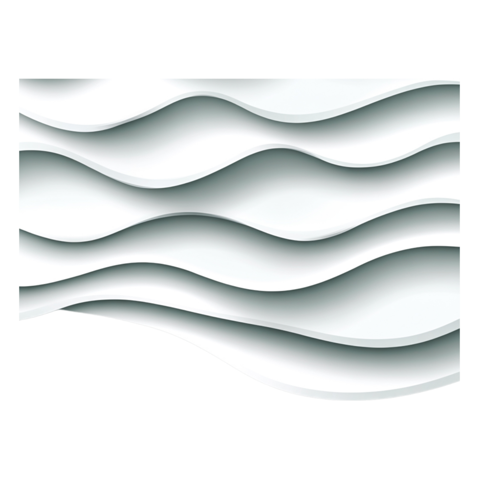 Abstract Waves Background in Soft White Tones and Textured Layers png