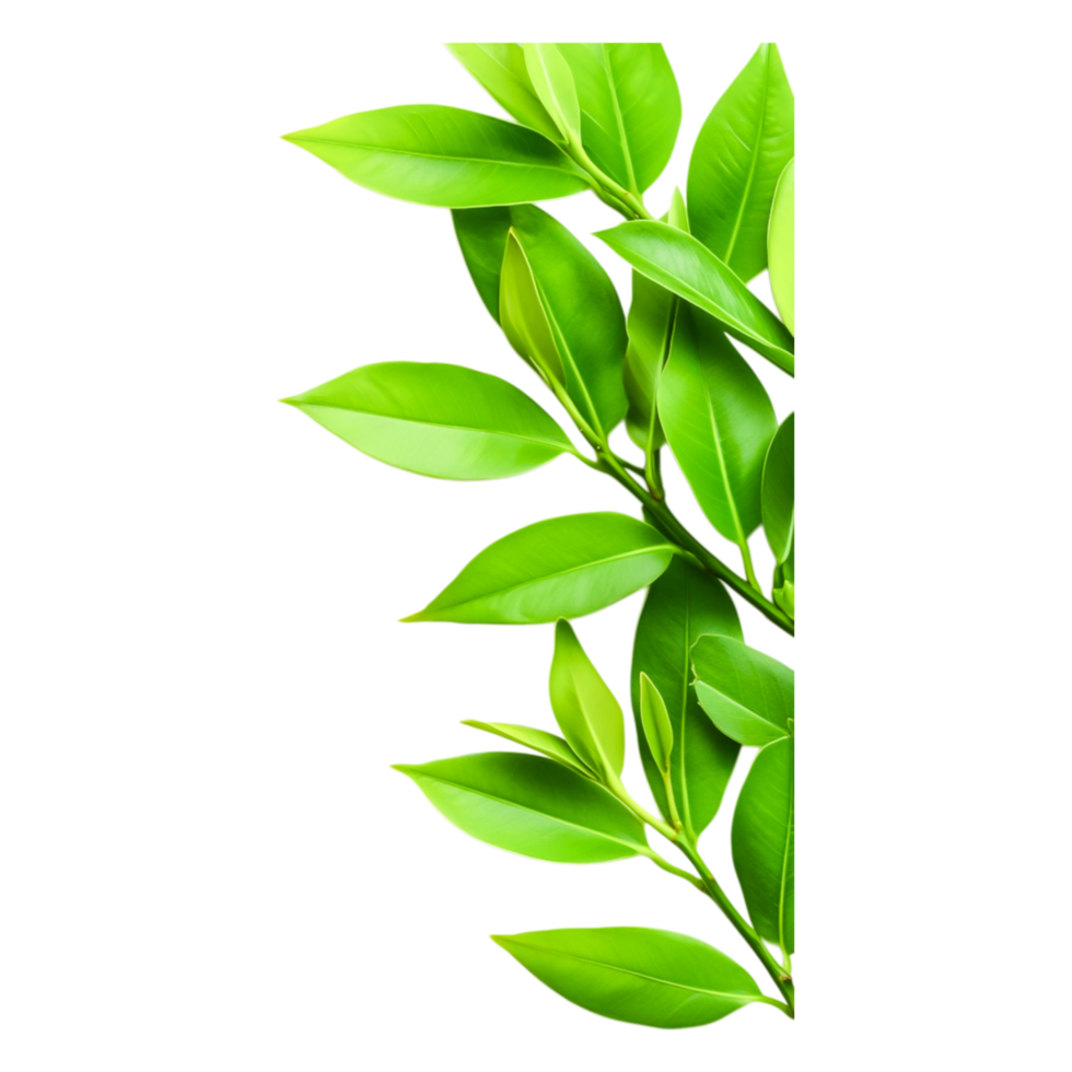 Fresh Green Leaves Isolated on for Natural Design png