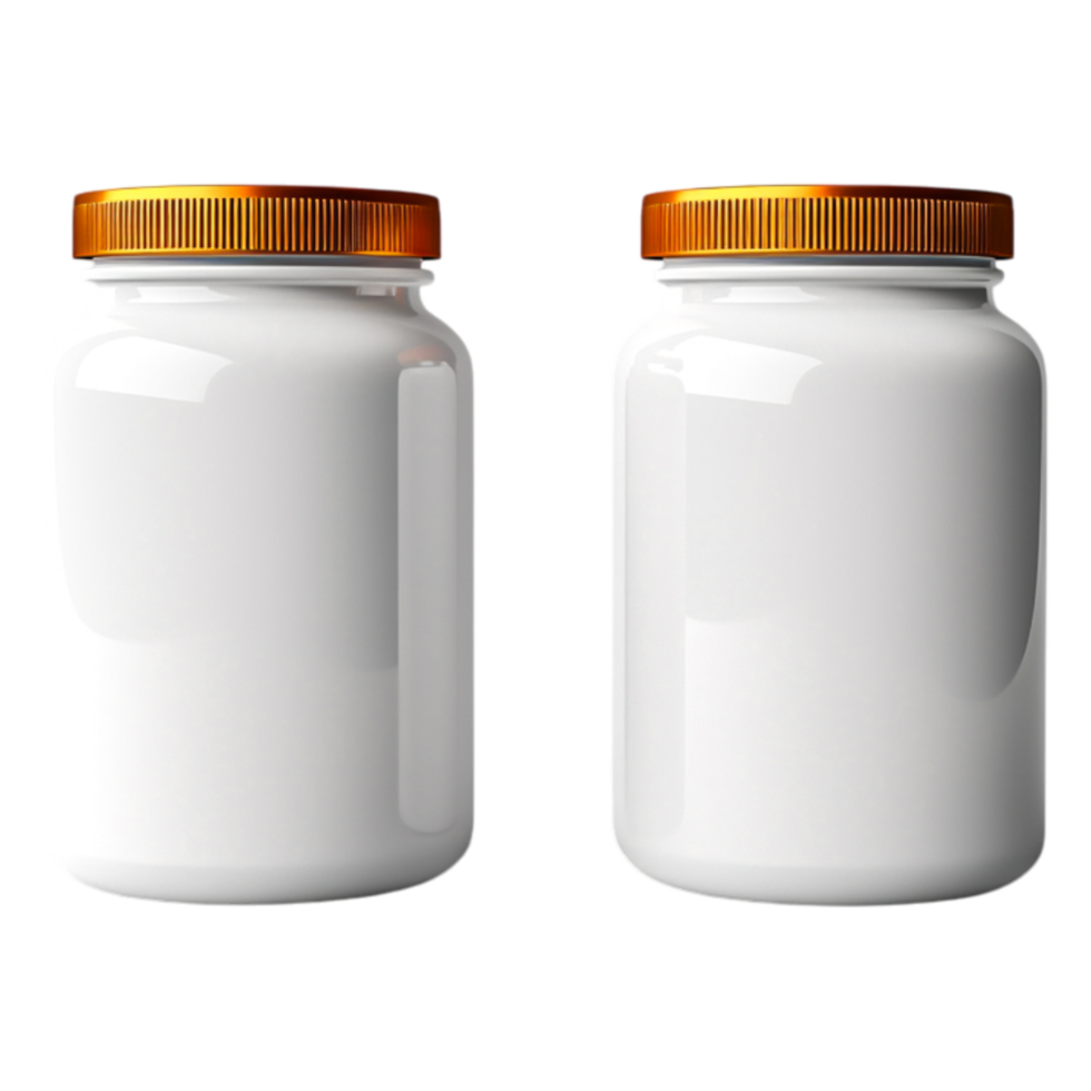 Clear Glass Jars with Golden Lids for Storage and Organization png