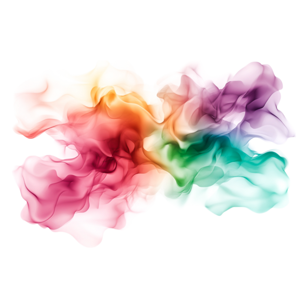 Colorful Abstract Smoke Design with Swirling Patterns and Hues png