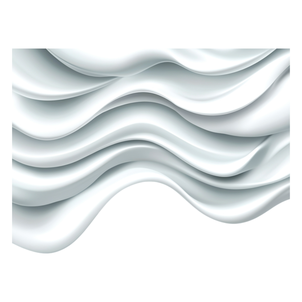 Abstract White Wave Pattern with Smooth Curves and Depth Variation png