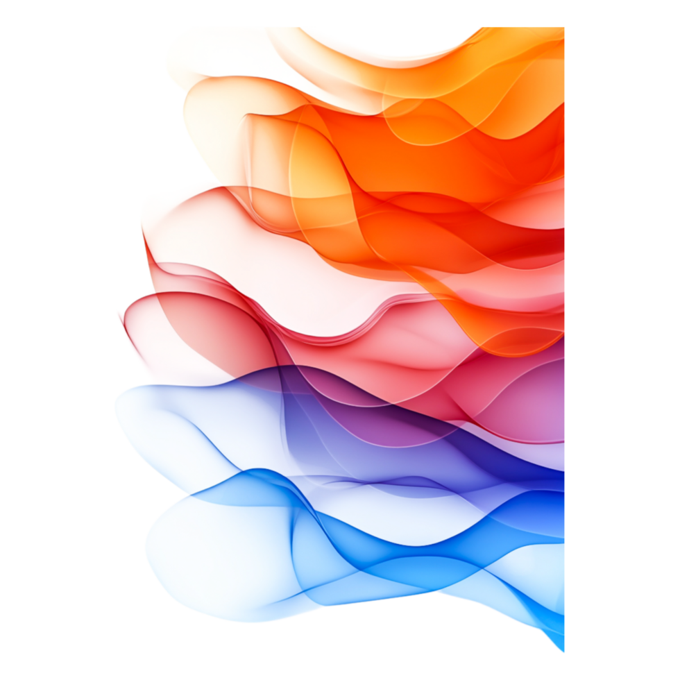 Colorful Abstract Wave Patterns Flowing Over Each Other in Soft Layers png