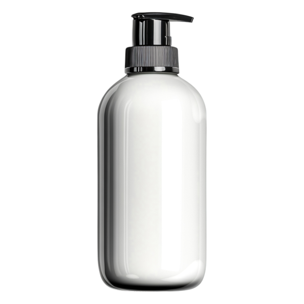 Sleek White Pump Bottle for Lotion or Liquid Soap on Transparent Background png