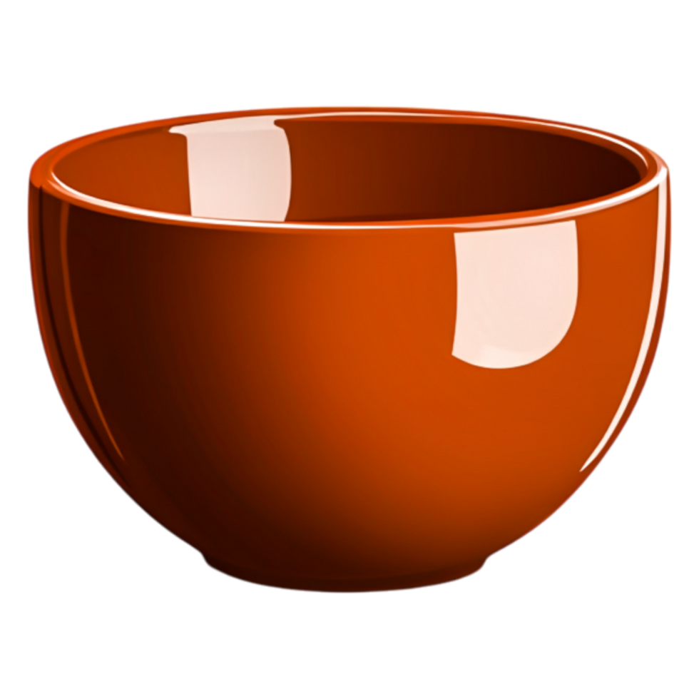 Glossy Orange Bowl Isolated on for Culinary Use png