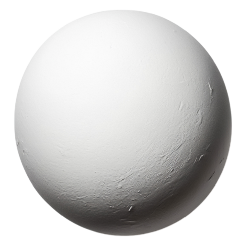White Sphere Texture on Plain Background for Graphic Design Use png