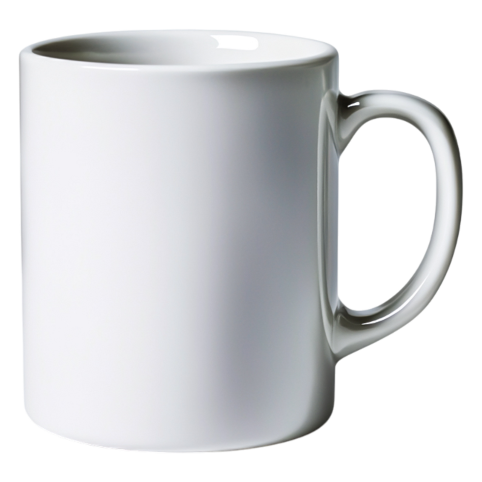 Empty Plain White Coffee Mug on a for Mockups png