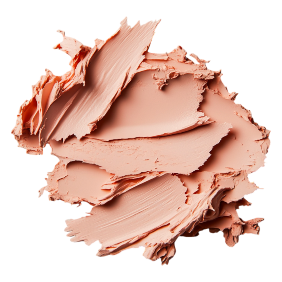 Soft Peach Cream Texture with Brush Strokes on png