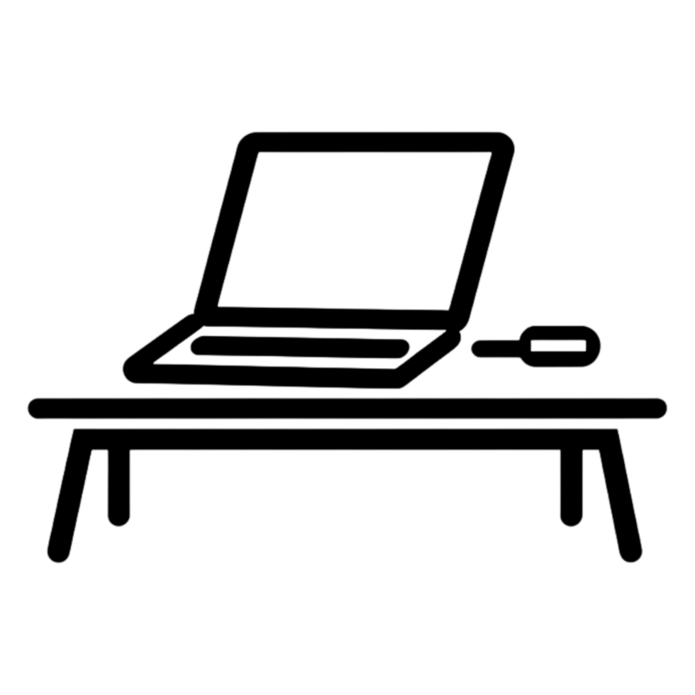 Laptop and Screwdriver on Wooden Table for DIY Projects png