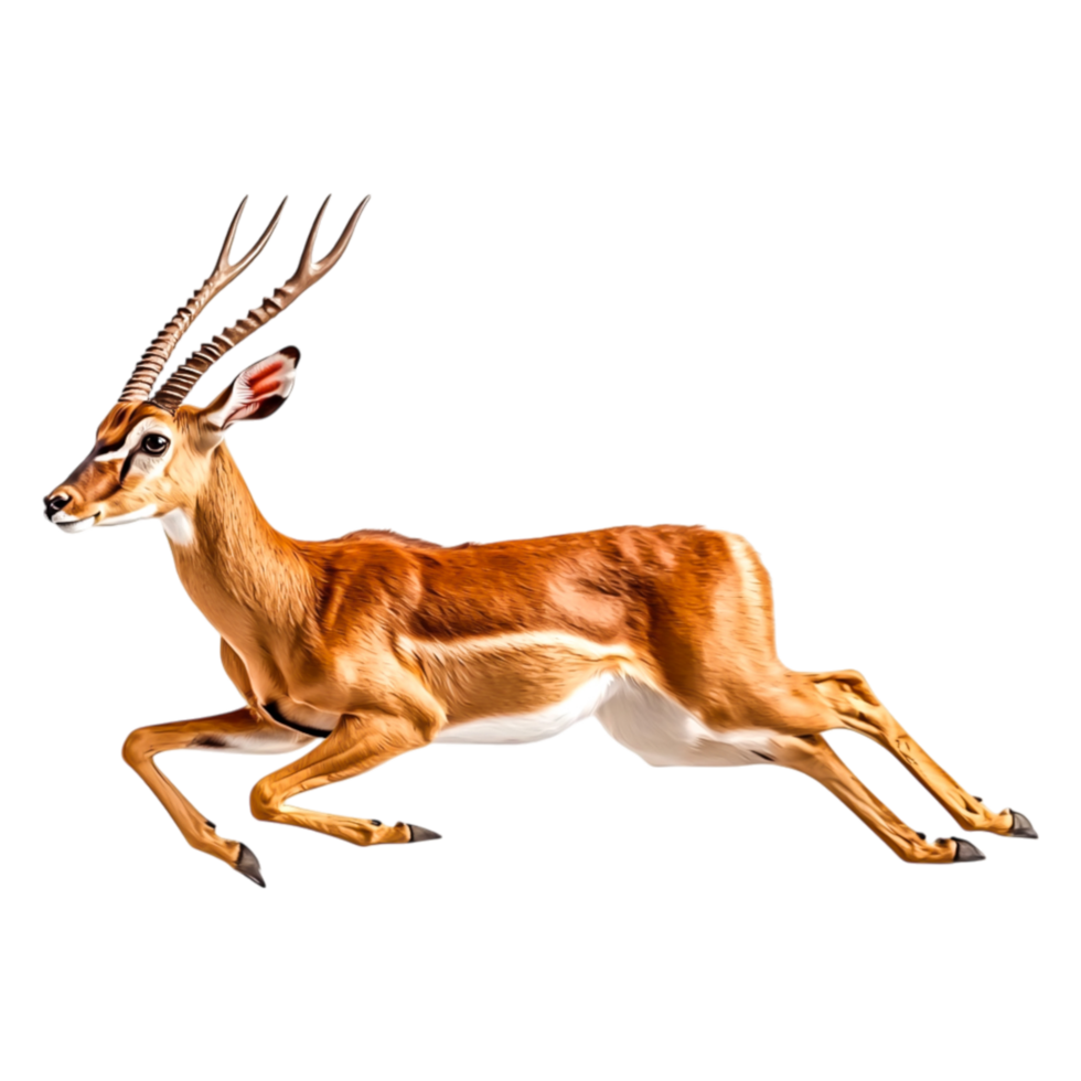 Graceful Antelope Leaping in Motion Against a png