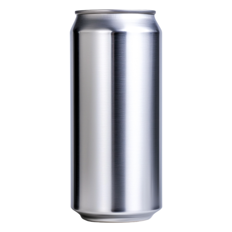 Shiny Silver Aluminum Can Isolated on for Drink png