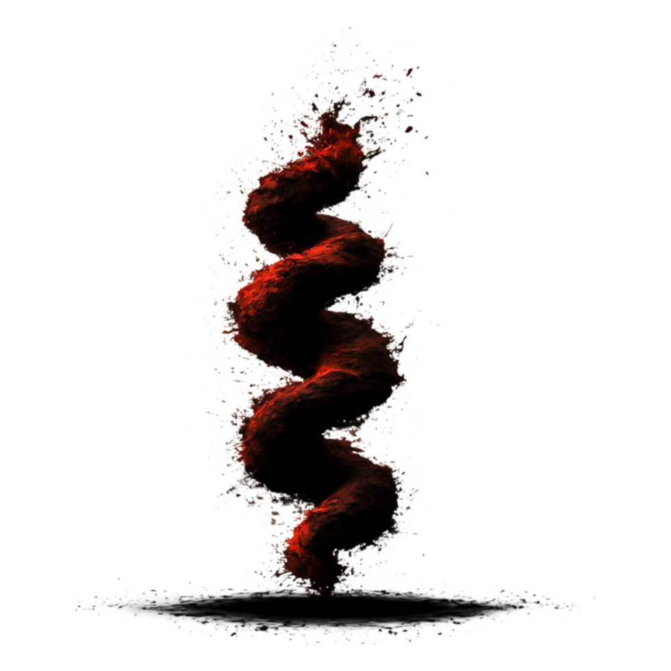 Abstract red spiral shape with dynamic flow and texture effects png