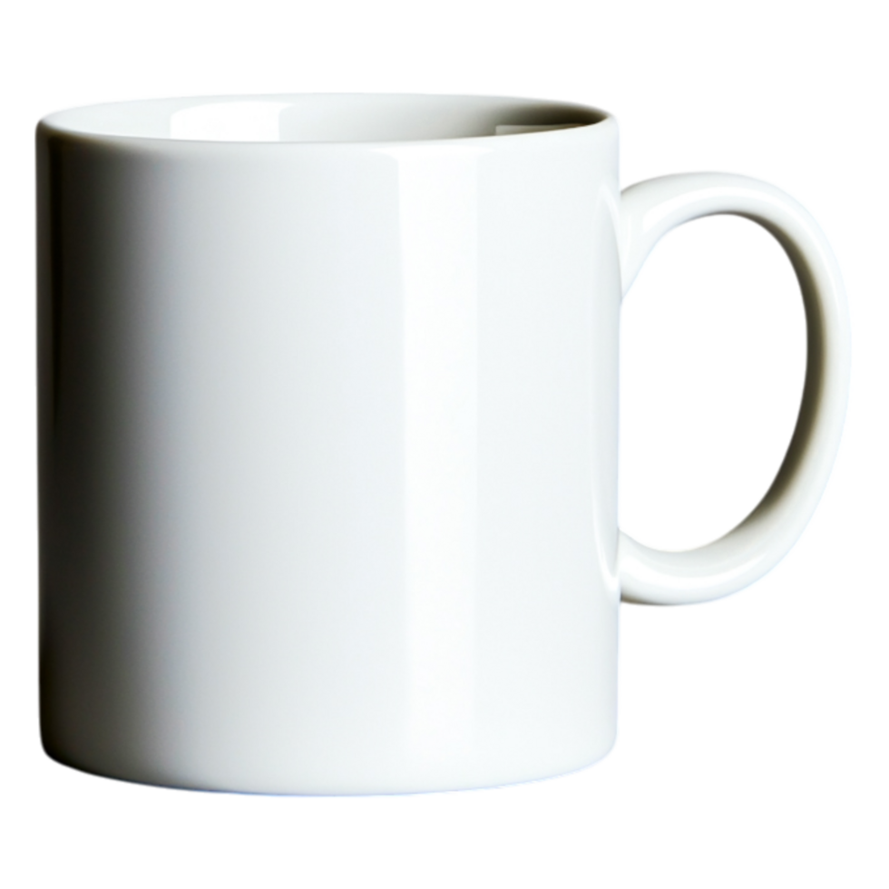 Empty White Mug on Isolated Background for Creative Projects png