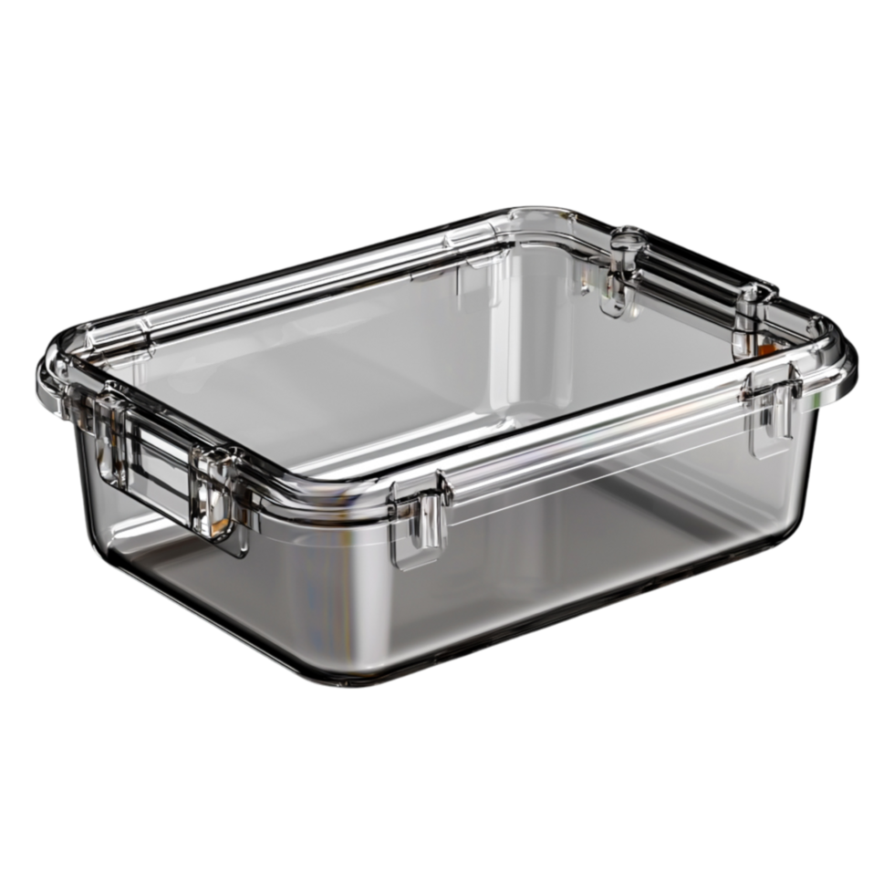 Clear Plastic Food Storage Container with Airtight Lid and Seal png