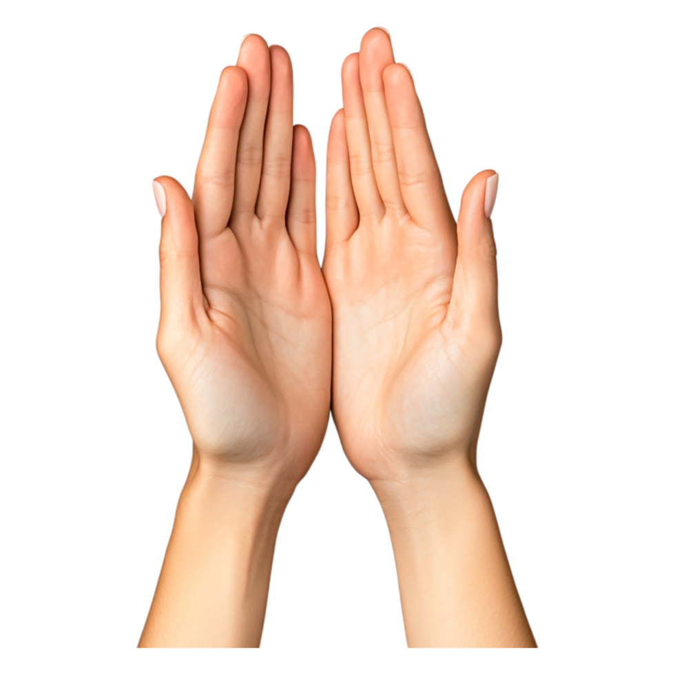 Hands Raised Together in Gesture of Unity and Collaboration png