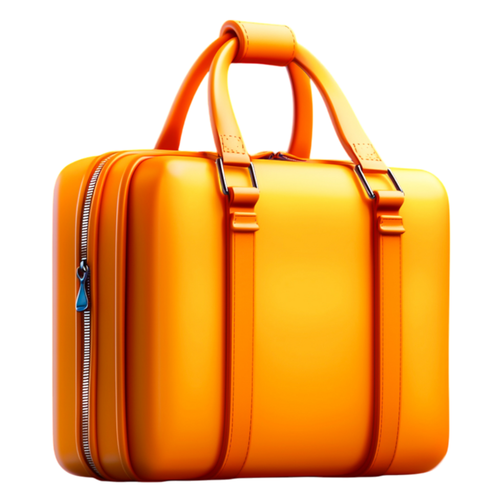 Bright Orange Bag with Straps and Zipper for Stylish Storage Solutions png