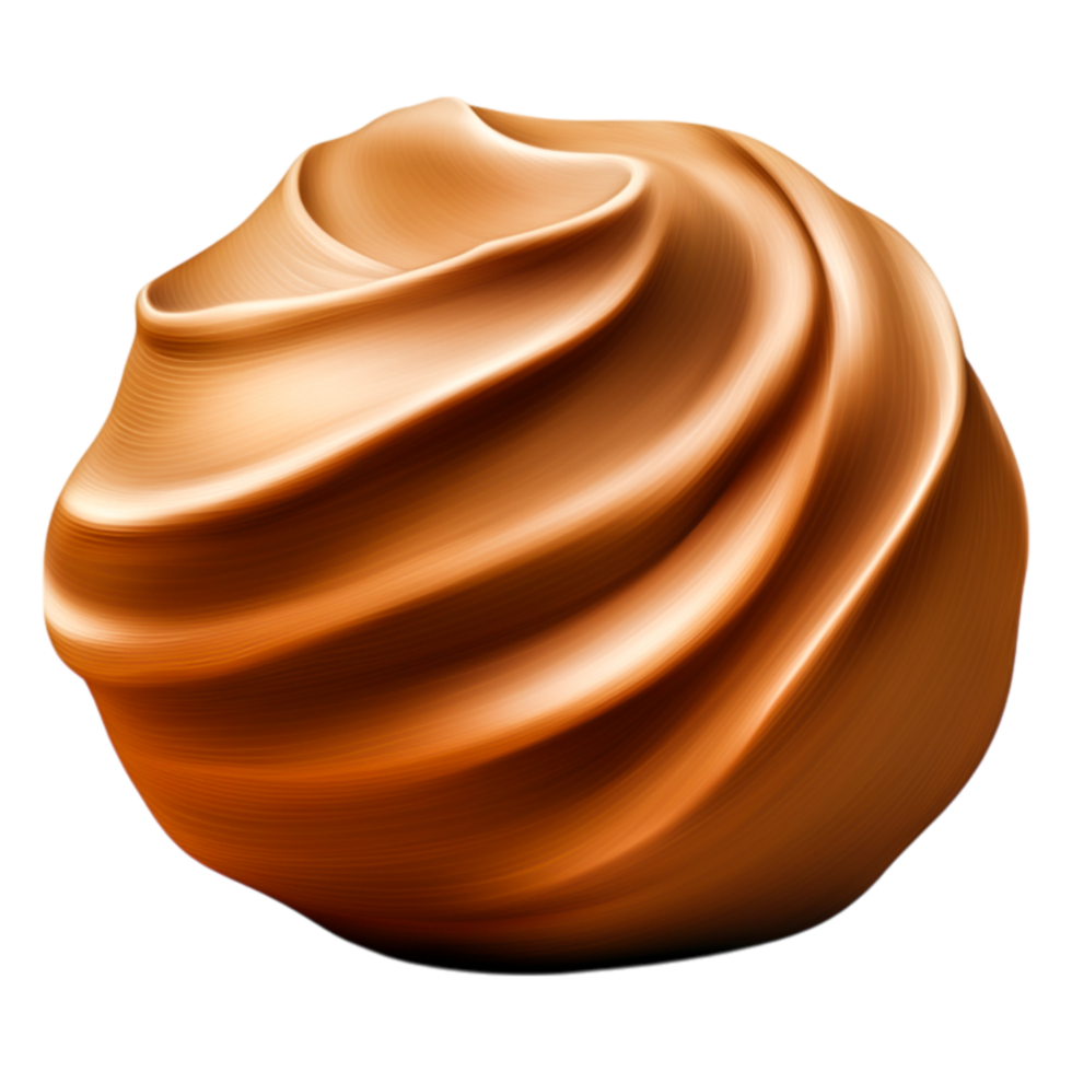 Smooth Creamy Chocolate Swirl on Isolated png