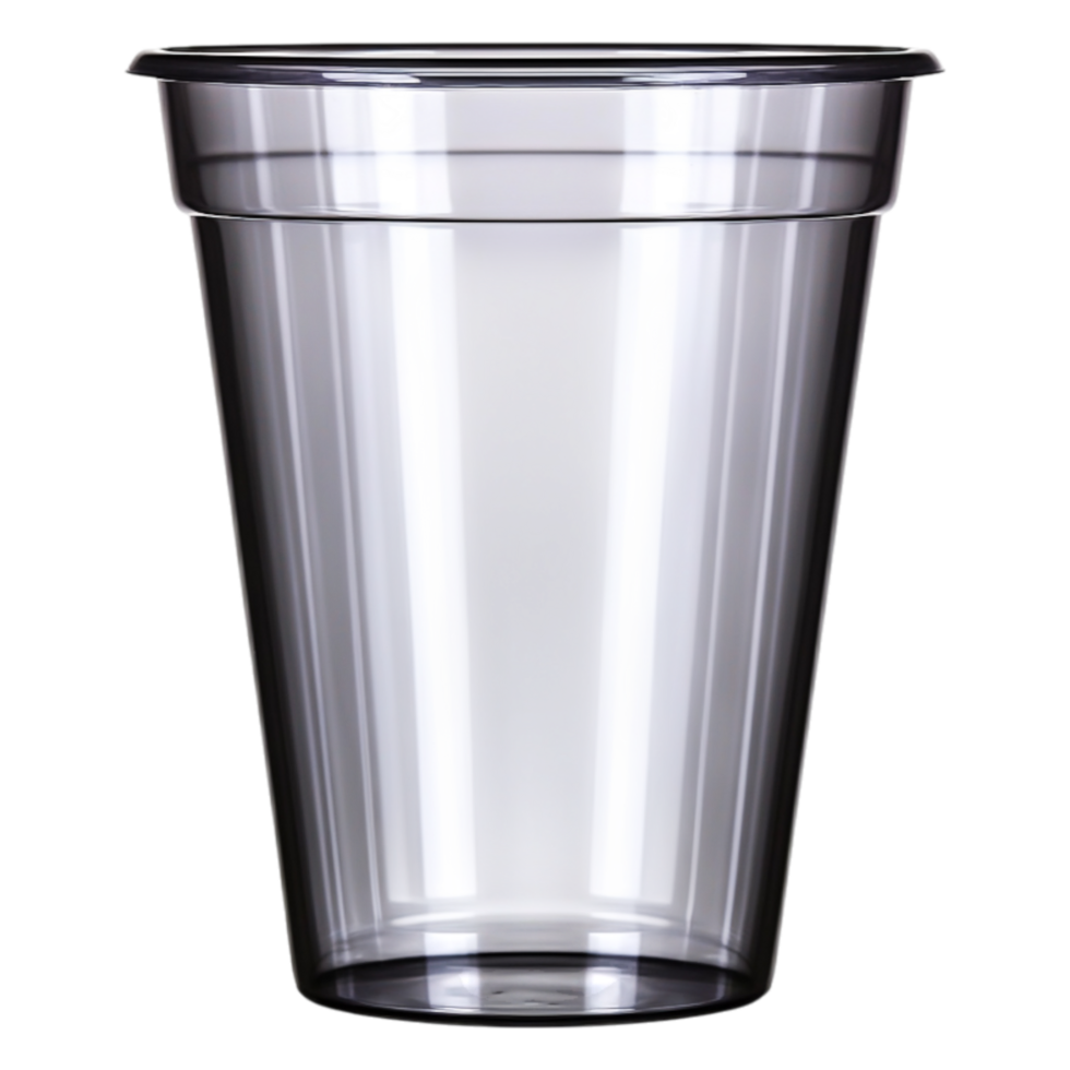 Clear Plastic Cup with Glossy Finish for Party or Event Use png