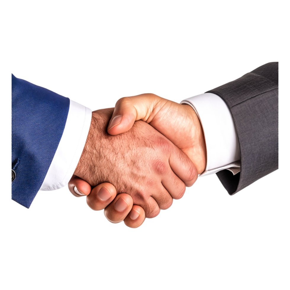 closeup Handshake Between Business Partners in Professional Setting png