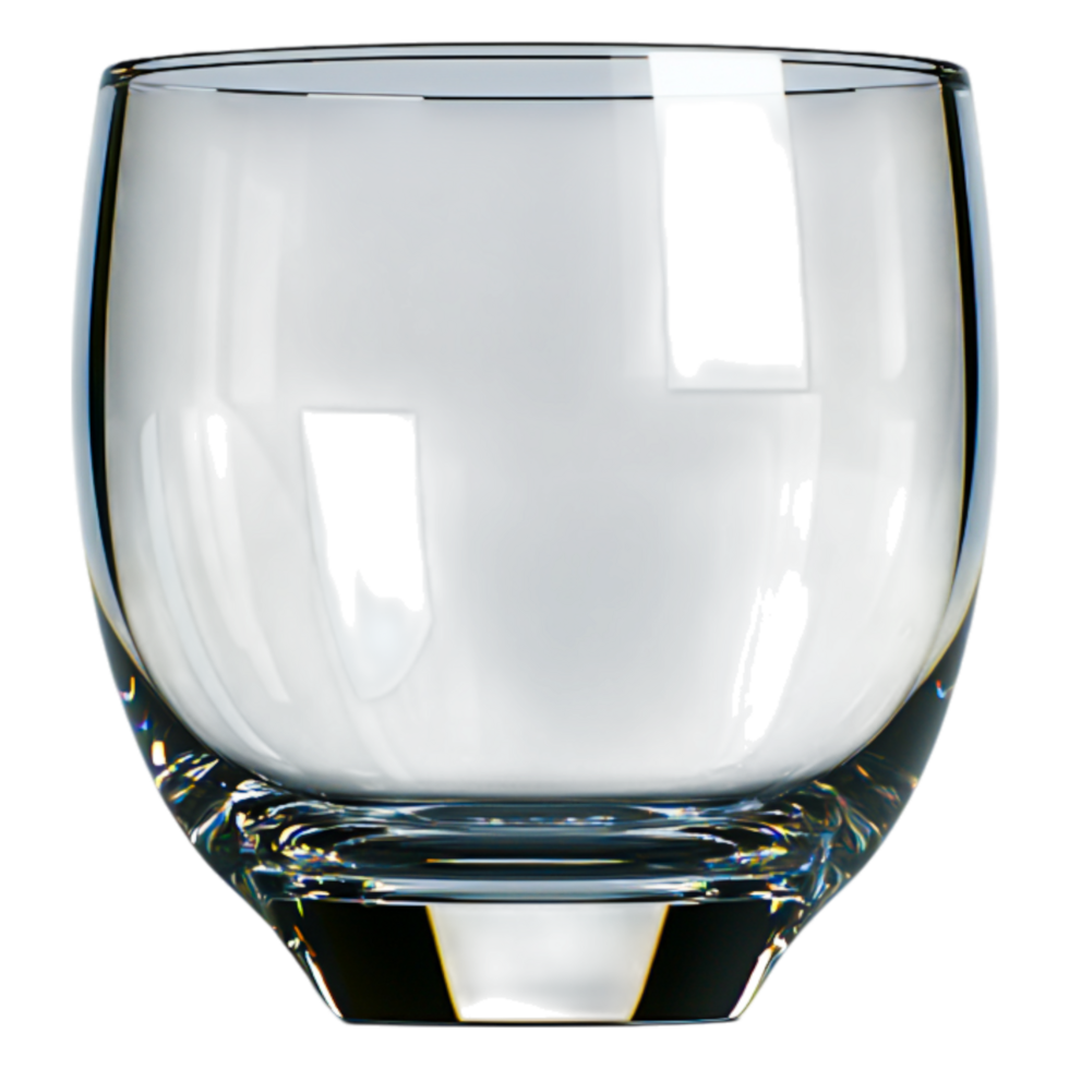 Elegant Crystal Glass with Smooth Edges and Refined Design png