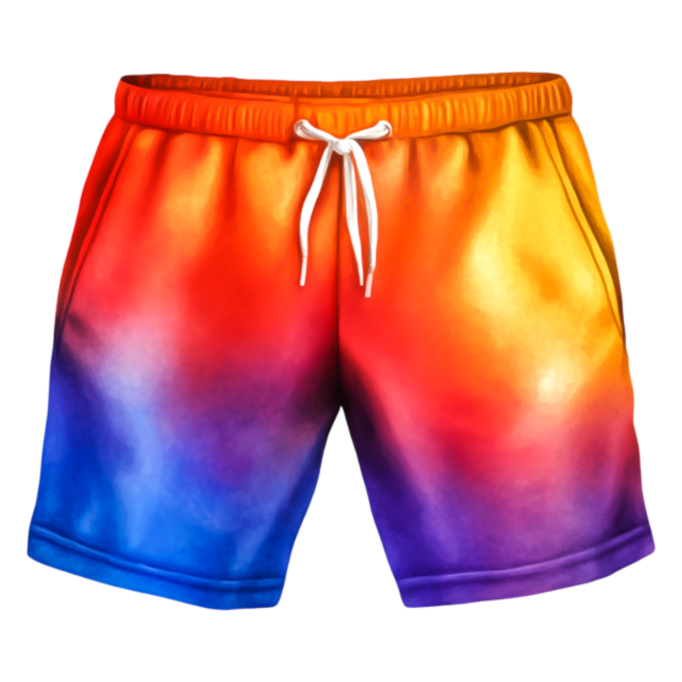 Vibrant Gradient Swim Trunks for Summer and Beach Activities png