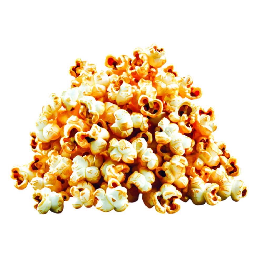 Pile of Freshly Popped Buttered Popcorn Ready for Enjoyment png