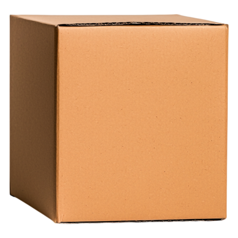 Brown cardboard box on for shipping and packing needs png