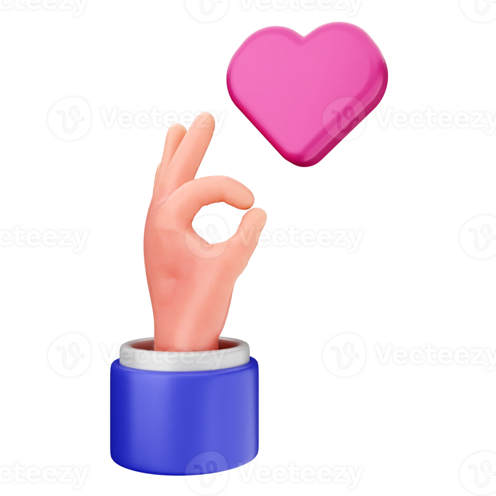 A hand holding a pink heart in a blue container png