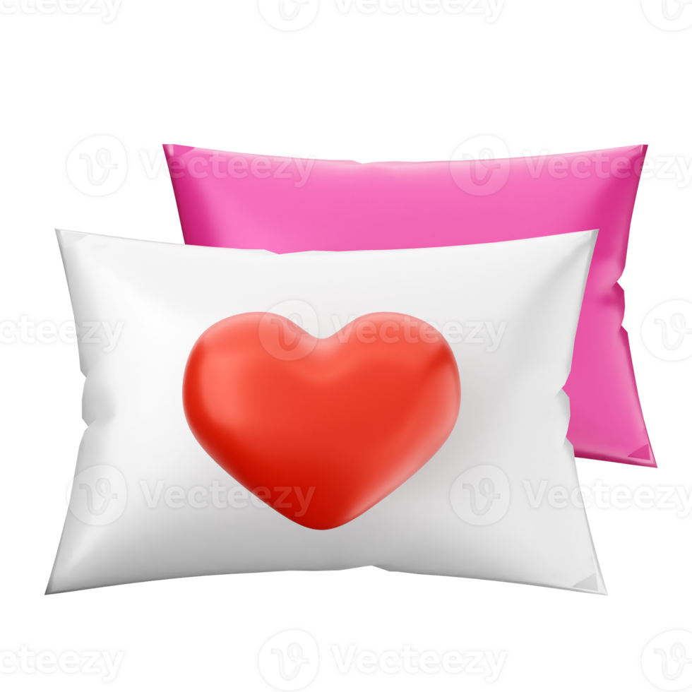 Pillow with heart icon png