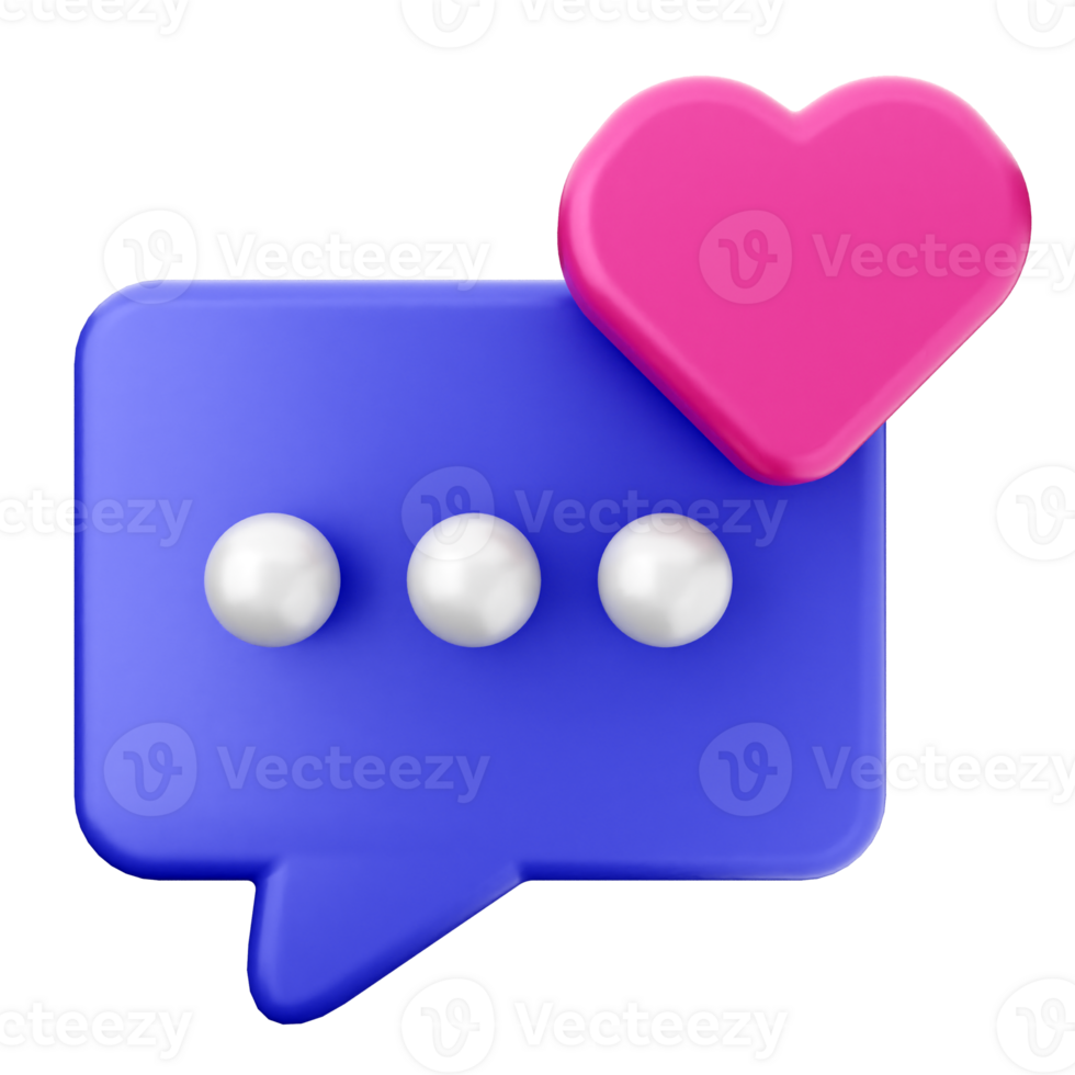 A chat bubble with a heart and pearls png