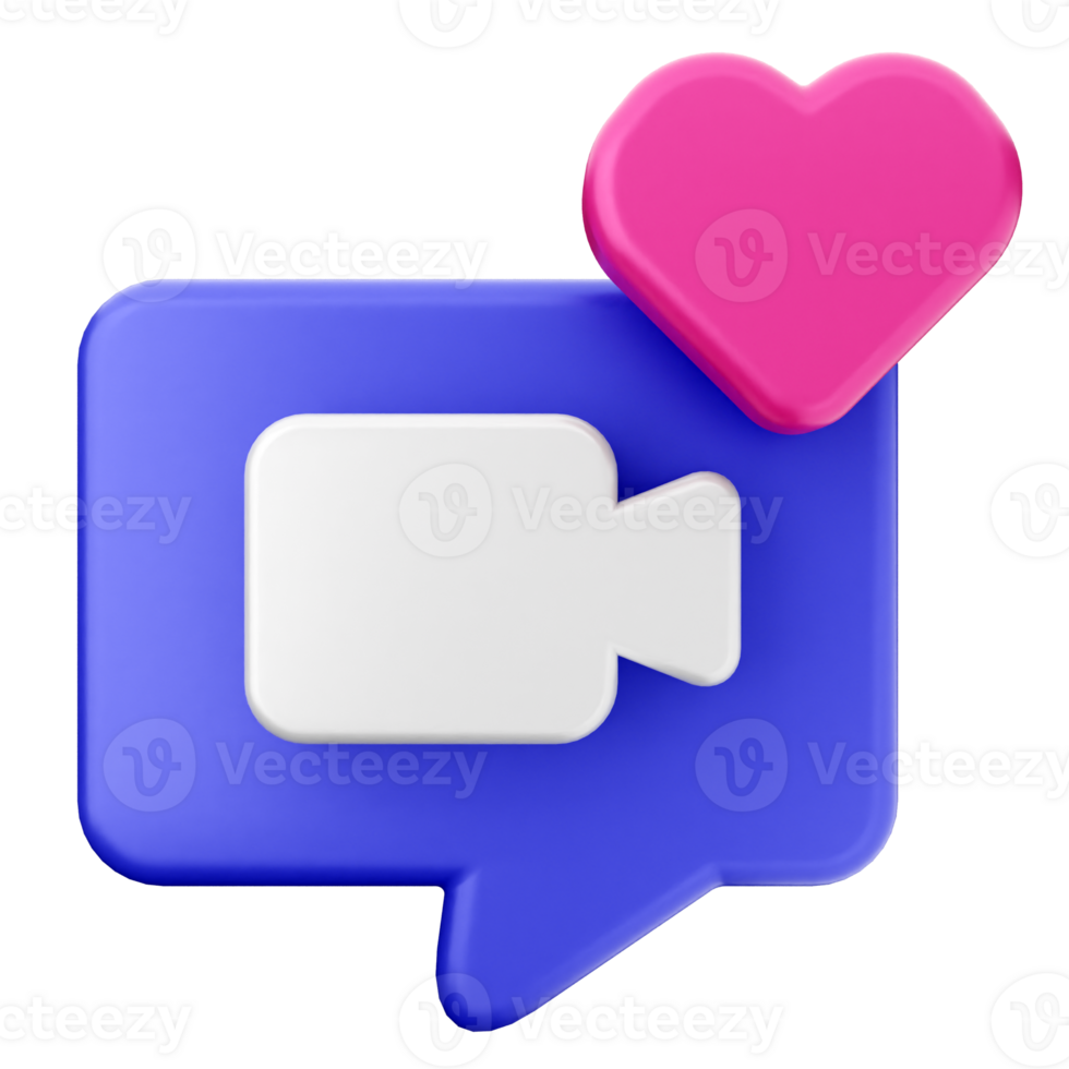 A chat with a heart and a speech bubble png