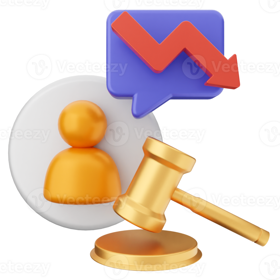 A gavel and a social media icon png