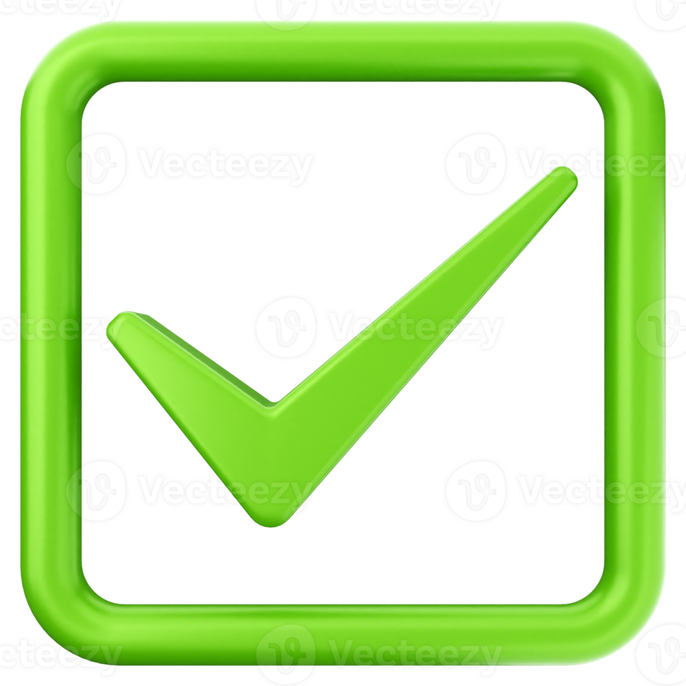 Green check mark icon on black background png