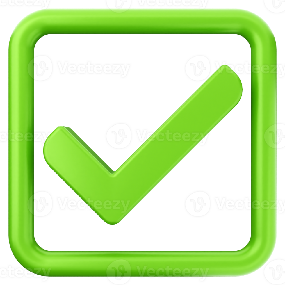 Green check mark icon on black background png