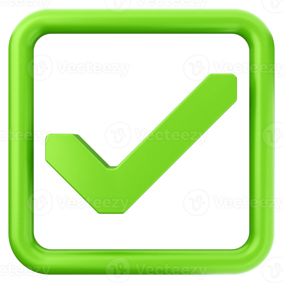 Green check mark icon on black background png