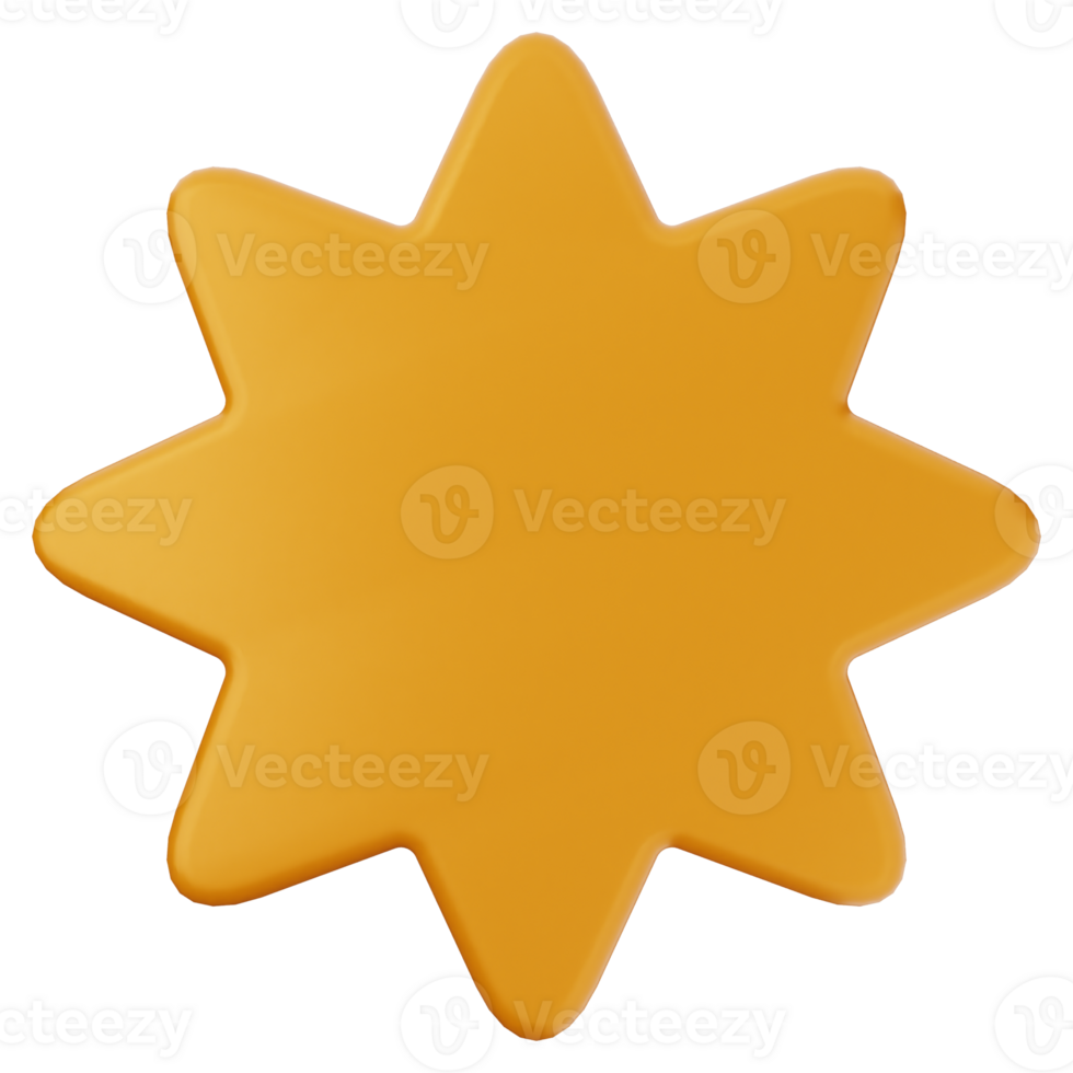 A yellow star shaped icon on a black background png