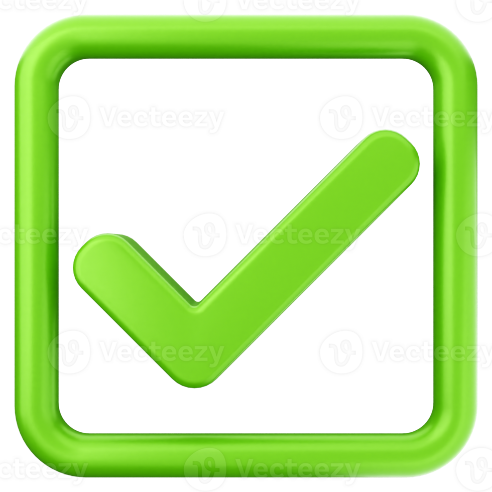 Green check mark icon on black background png