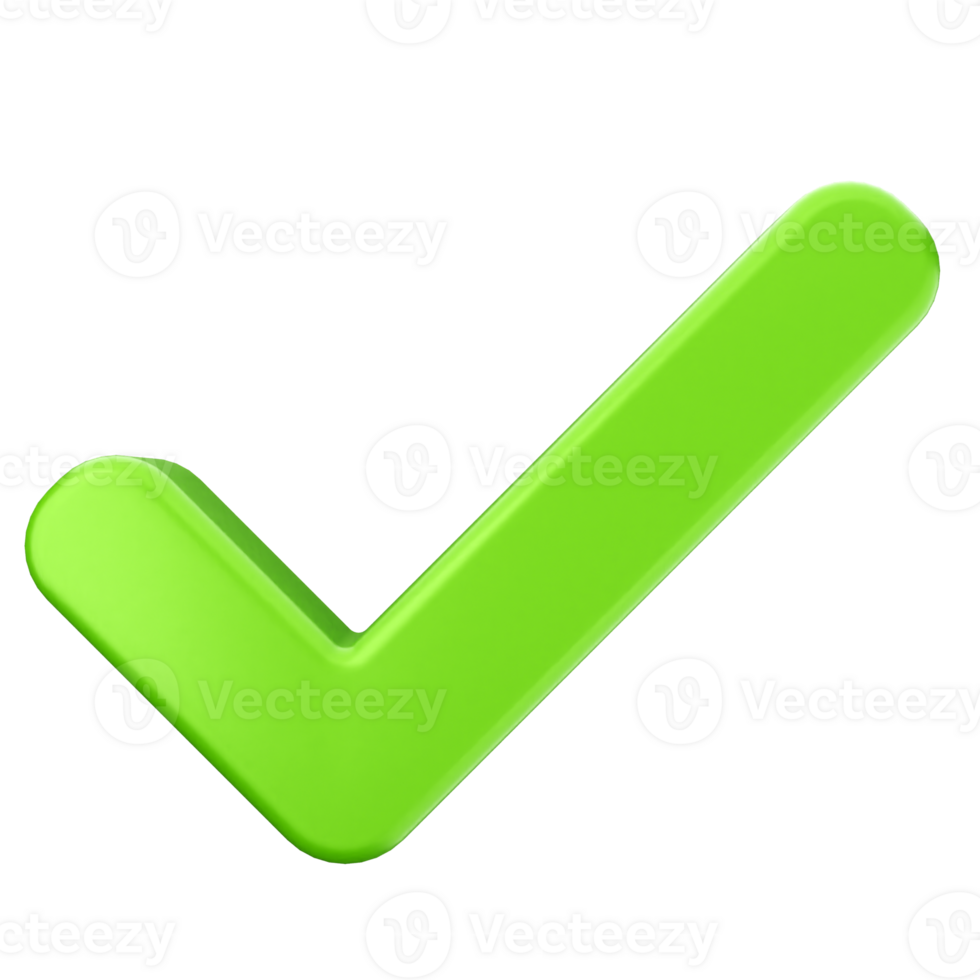 Green tick mark on black background png