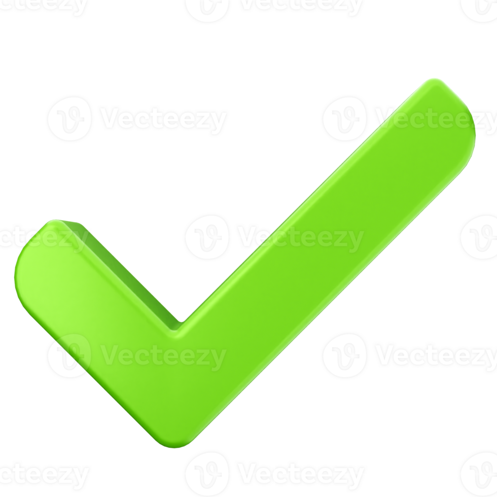 A green check mark on a black background png