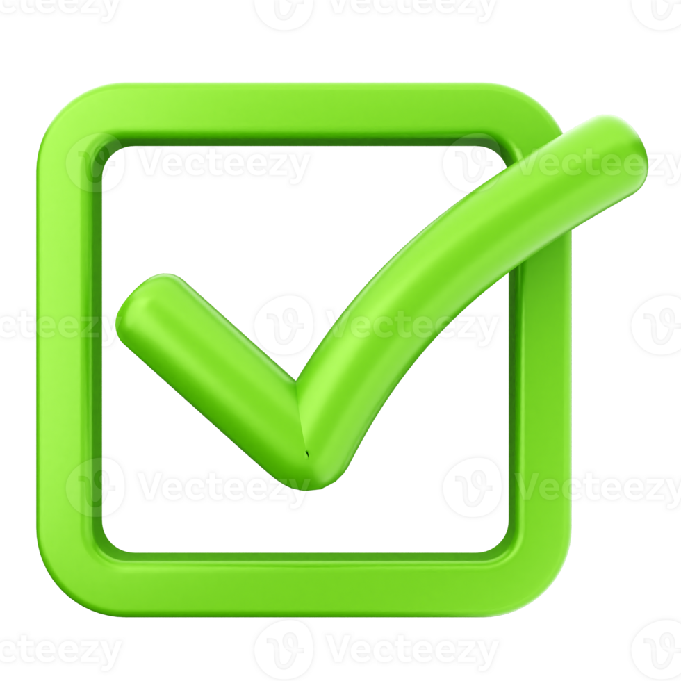 Green check mark icon on black background png