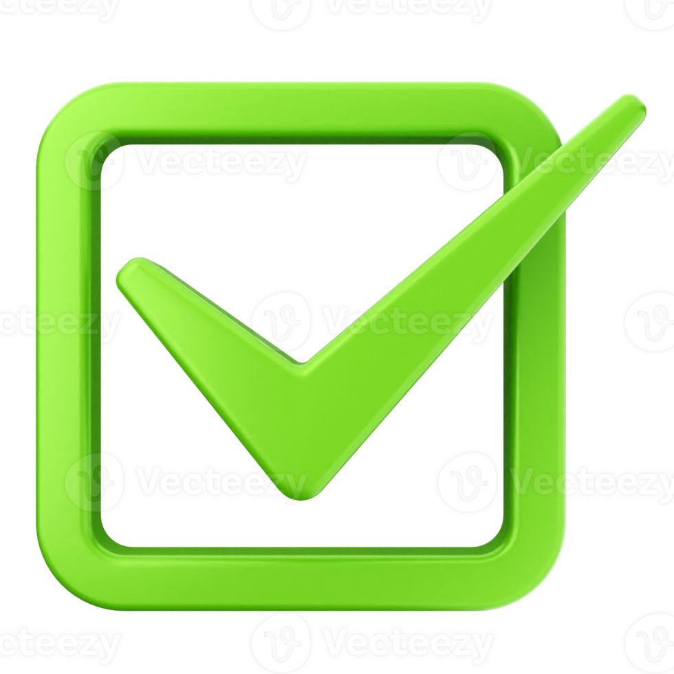 Green check mark icon on black background png