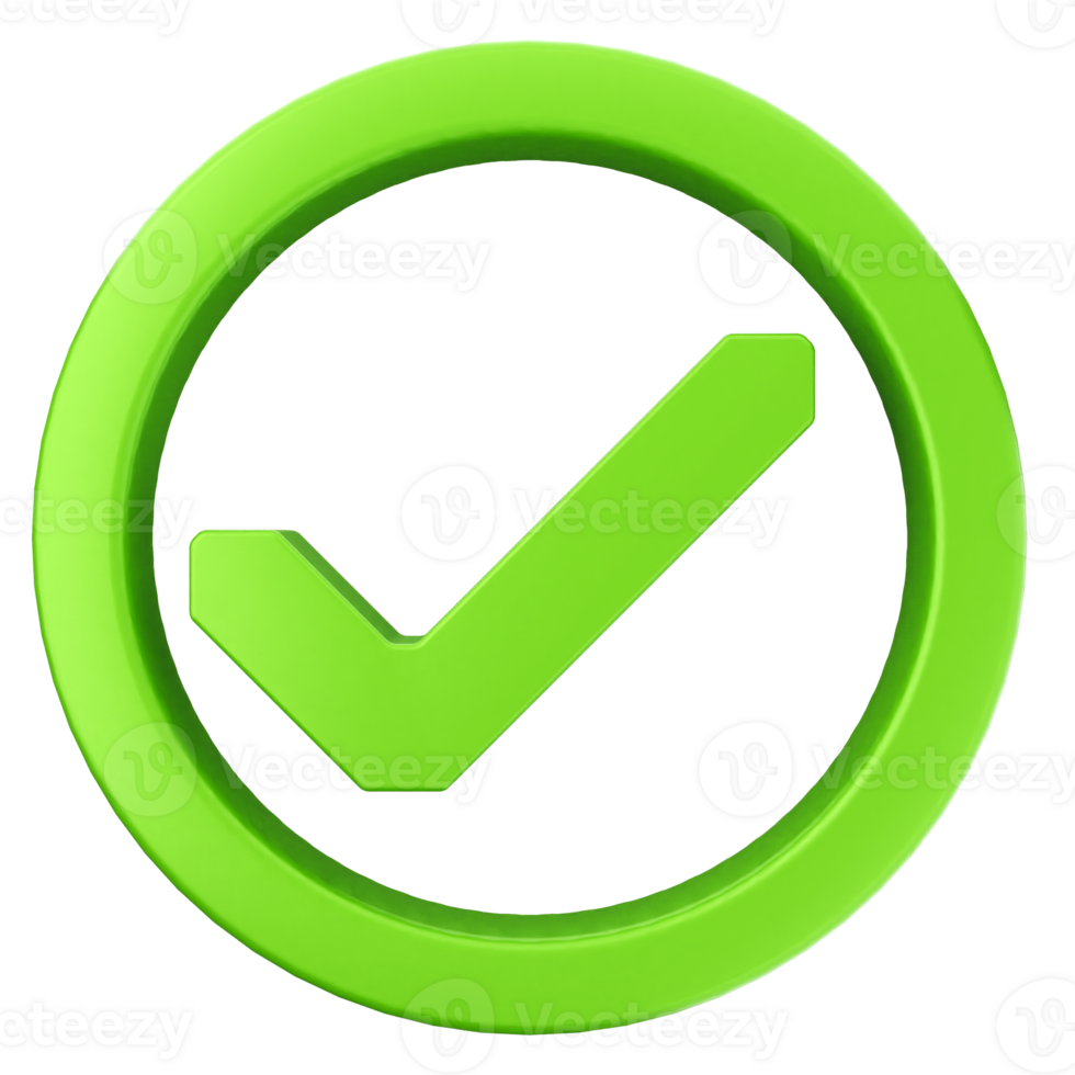 Green check mark icon on black background png