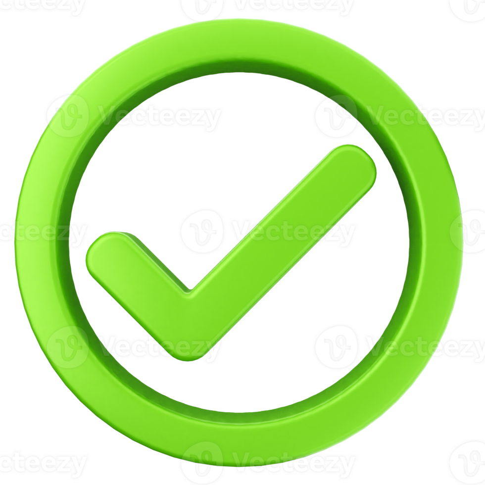 Green check mark icon on black background png