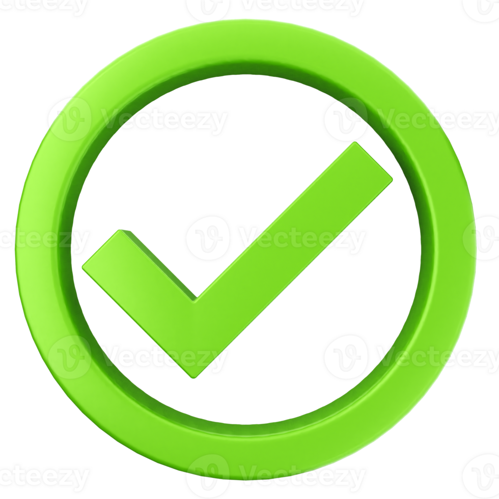 Green check mark icon on black background png